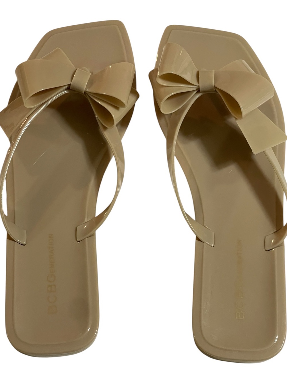 BCBGeneration LIMA BOW JELLY SANDALS SZ 9 EUC